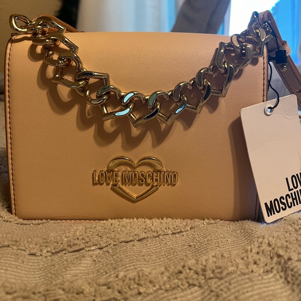 Love Moschino heart chain cross body bag